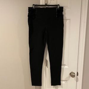 Bebe High Waisted Leggings w/ Criss-Cross Detail